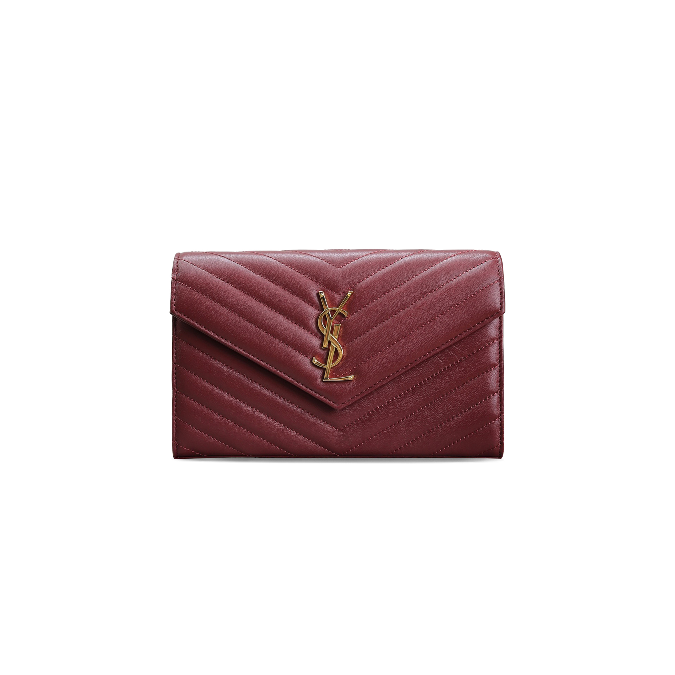 YSL CASSANDRE ENVELOPE CHAIN WALLET IN LAMBSKIN 3778285120054 (22.5*14*4cm)